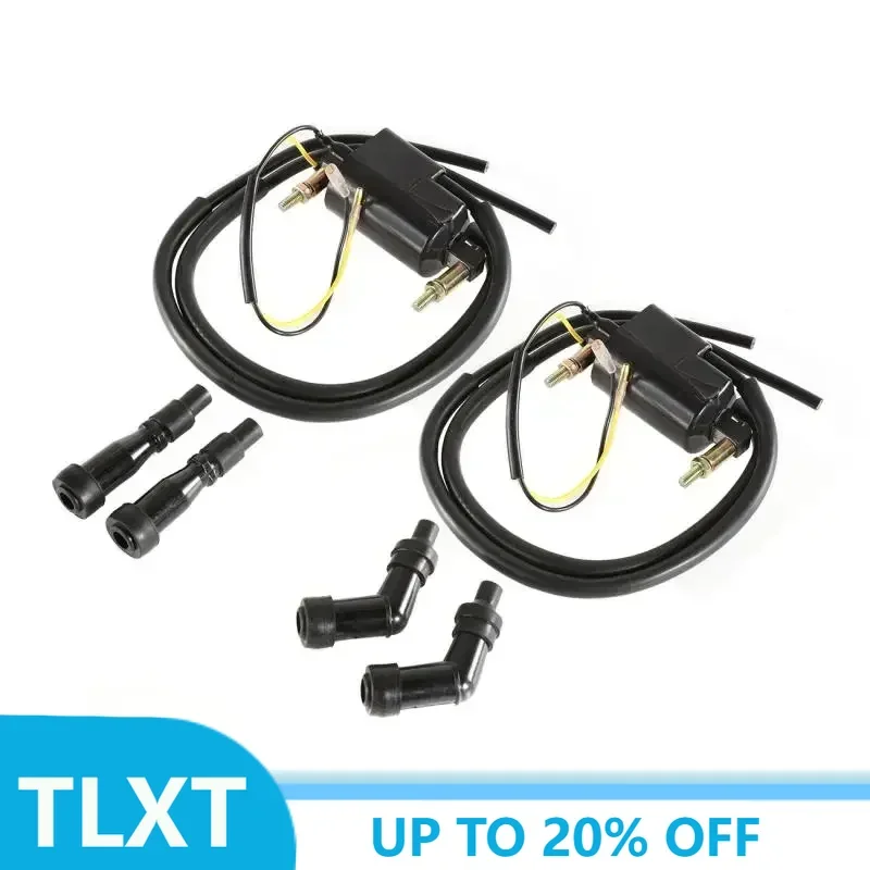 

Комплект катушек зажигания для Suzuki GS550 GS750 GS850 GS1000, 2 катушки с двойным выходом + 4-омные катушки с колпачками для свечей зажигания # 33410-45012