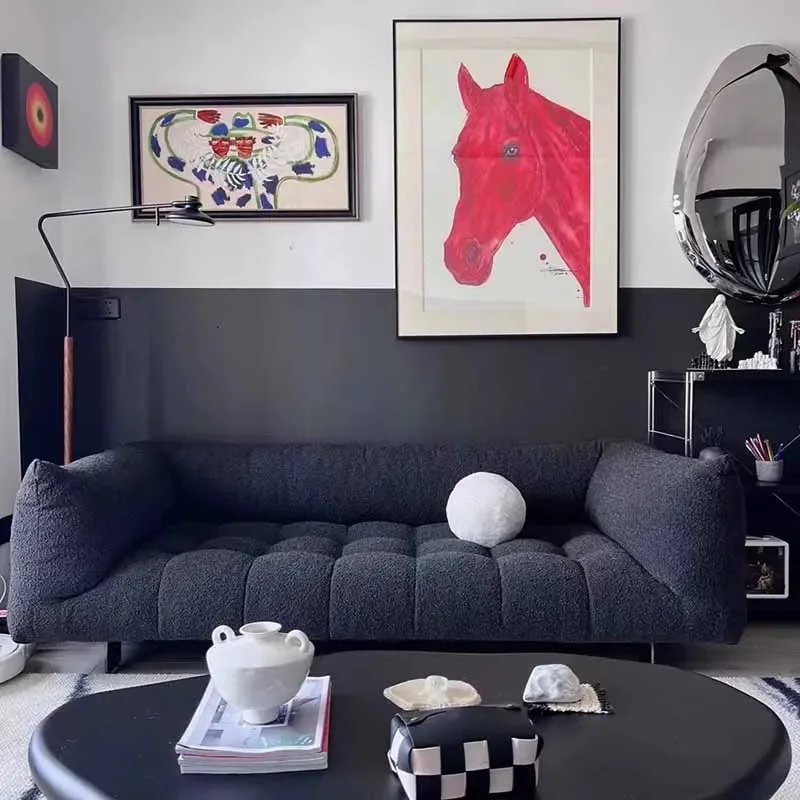 

Luxury Cozy Large Living Room Sofas New Arrival Wood European Lazy Sofa Modern Nordic Luxury Postmodern Muebles Unique Furniture