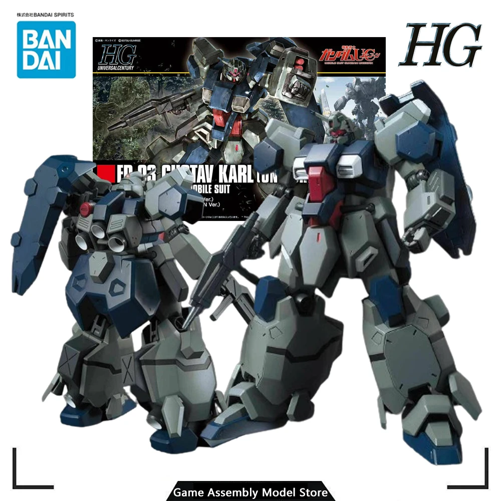 

Bandai Original Genuine Assembled HGUC 1/144 GUSTAV KARL UNICORN VER Collectible Anime Action Figures