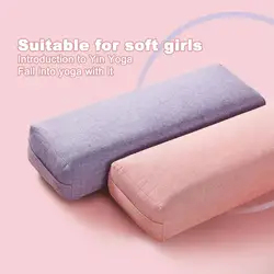 Yoga Bolster Soft Washable Polyester Anti-deformed Lightweight Removable Cover Rectangular Portable Yoga Bolster For Sporting