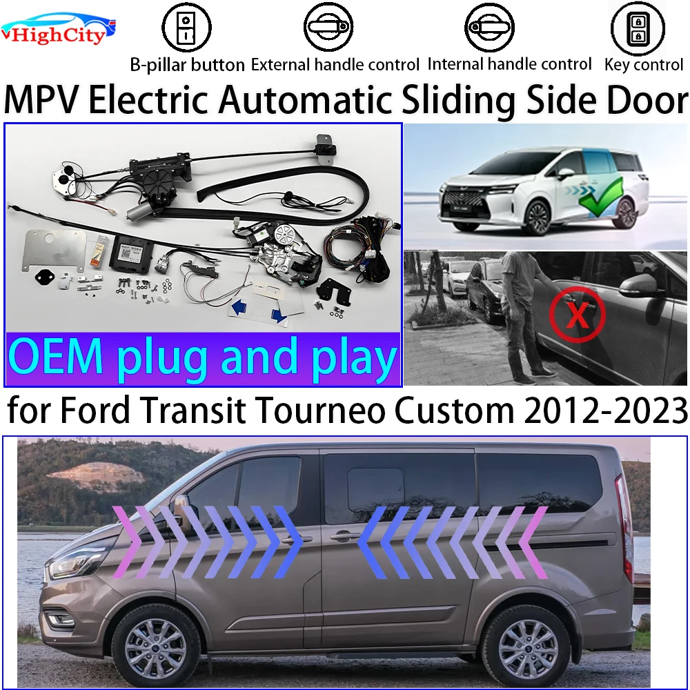 Highcity for Ford Transit Tourneo Custom 2012-2023 Smart Auto Electric MPV Power Sliding Door Left Right Retrofit Kit