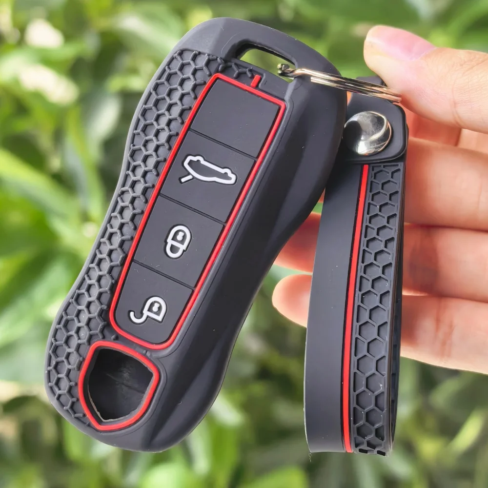 Car Remote Key Case Cover Protect Shell Bag For Porsche Panamera Spyder Carrera Macan Boxster Cayman Cayenne 911 970 981 991