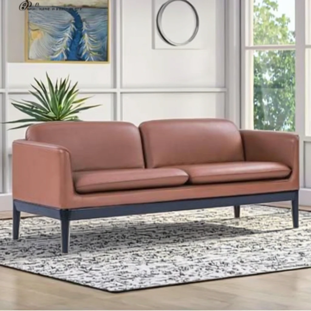 

Luxury Modern Executive Office Three-Seat Sofa with Leather Cover Single Seat Rest Home Furniture Sets for Living Room