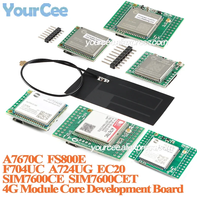 Moduł płytki rozwojowej A7670C 4G CAT.1 Full Netcom LTE+GSM STM32 FS-MCore-A7670C FS-HCore-A7670C FS800E F704UC A724UG — zdjęcie 2