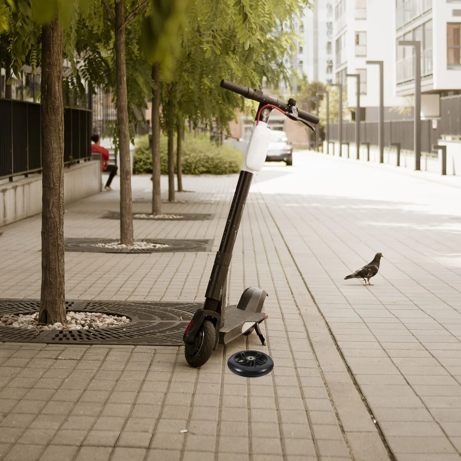 2 قطعة عجلات سكوتر البولي يوريثين دائم عملية هادئة قبضة ناعمة في الهواء الطلق داخلي حيلة لوح التزلج مجموعة عجلات