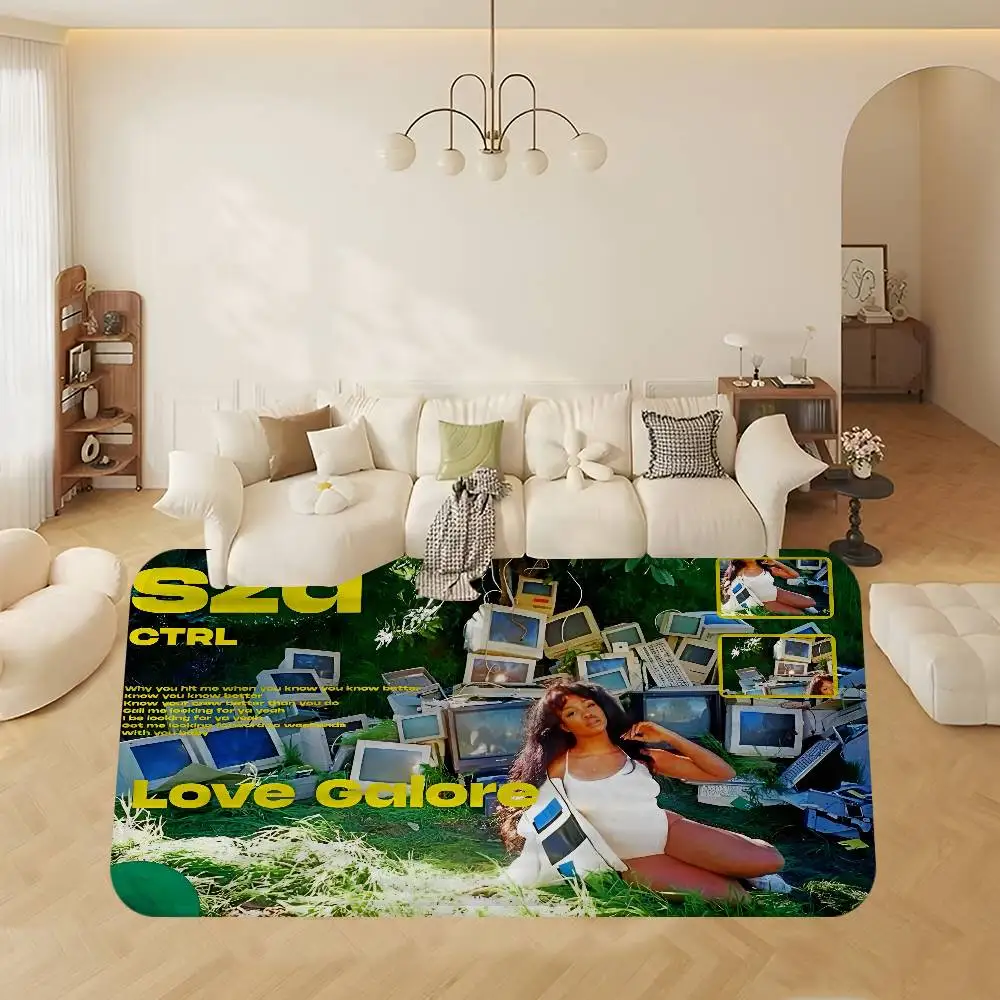 SZA Pop Singer Bathroom Mat Non-Slip Laundry Room Mat Laundry Decor Balcony Child Living Room Toilet Rug