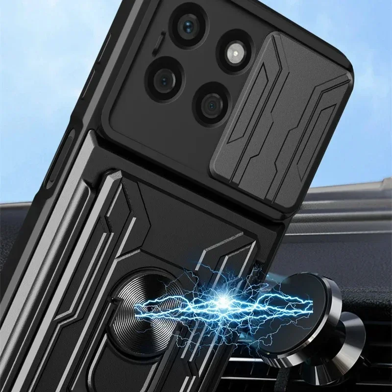 Kickstand Case For Honor 200 Smart X7c Cover With Card Pocket Ring Magnetic Stand Holder Shockproof Fundas Coque Capa #3