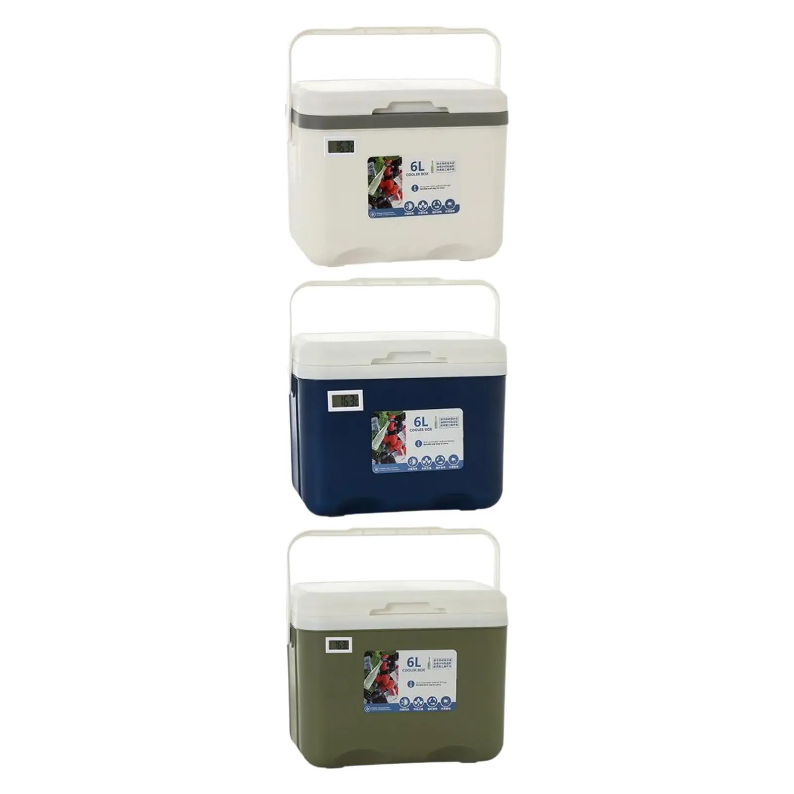 Cooler Box Ice Box 6L for Freeze Hot Food Insulated Box Small Ice Chest for