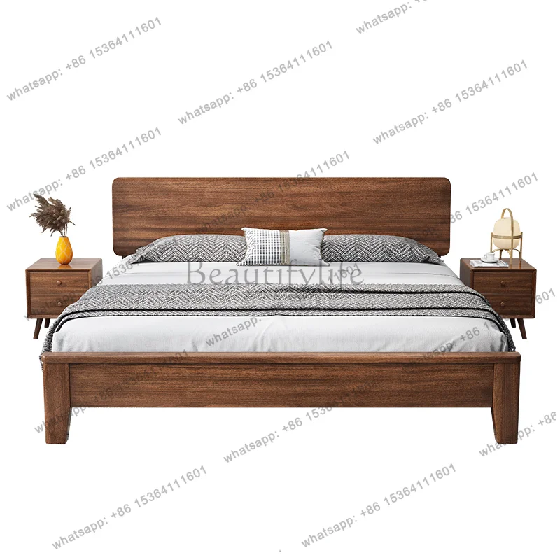 YJ Ornament Headboards Double Bed Frame Mattress Japanese Accessories Bed Frames Dressers Room Base Para Cama Queen Furniture