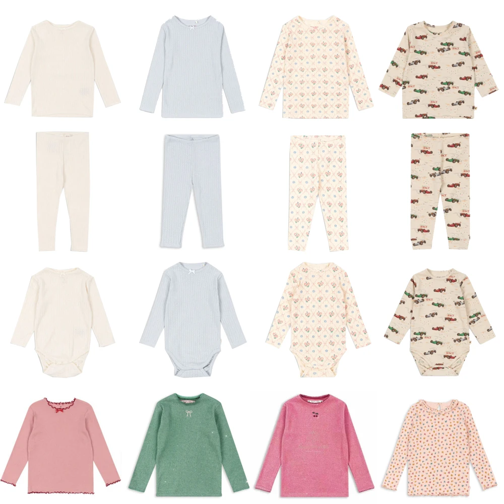 

Aw24 Kids Tops and Pant Clothing Sets Boys Girls Cute Print Long Sleeve Tees T Shirts Homewear Clothes