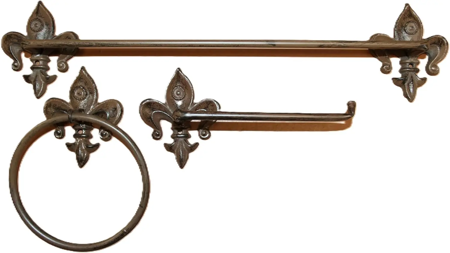 Bathroom Collection Set, 24-Inch Towel Bar, 10-Inch Ring, Paper Holder, Customized