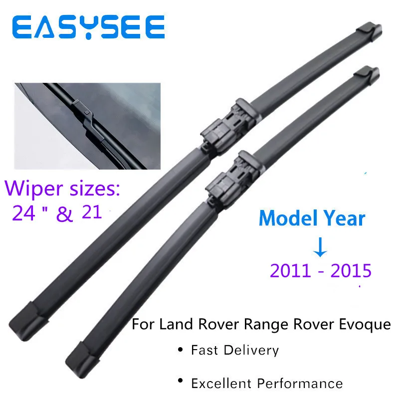 

Wiper Blades for Land Rover Range Rover Evoque Fit Push Button Arms 2011 2012 2013 2014 2015 2016 2017