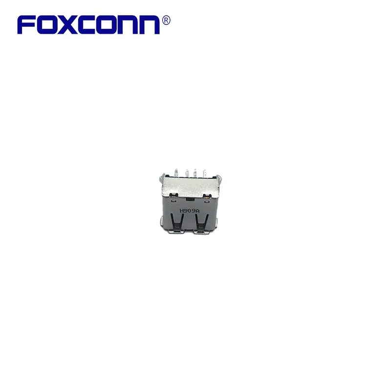 Foxconn UB11123-4R1-4F USB2.0 A Matrixes Counter Mouth Socket 90 Degree Bend Foot