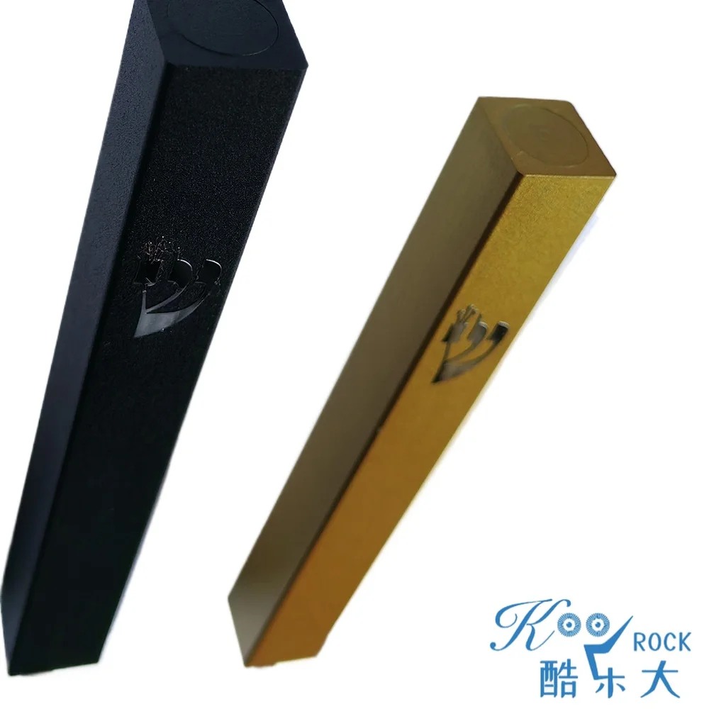 1 pc Aluminium square pillar case,Gold and Black Series Judaica Mezuzah, Jewish Mezuzot gift with Holy Scroll