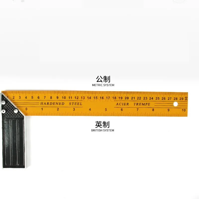 1pcs Aluminum alloy angle ruler woodworking tools woodworking workshop high-precision metric and imperial double scale
