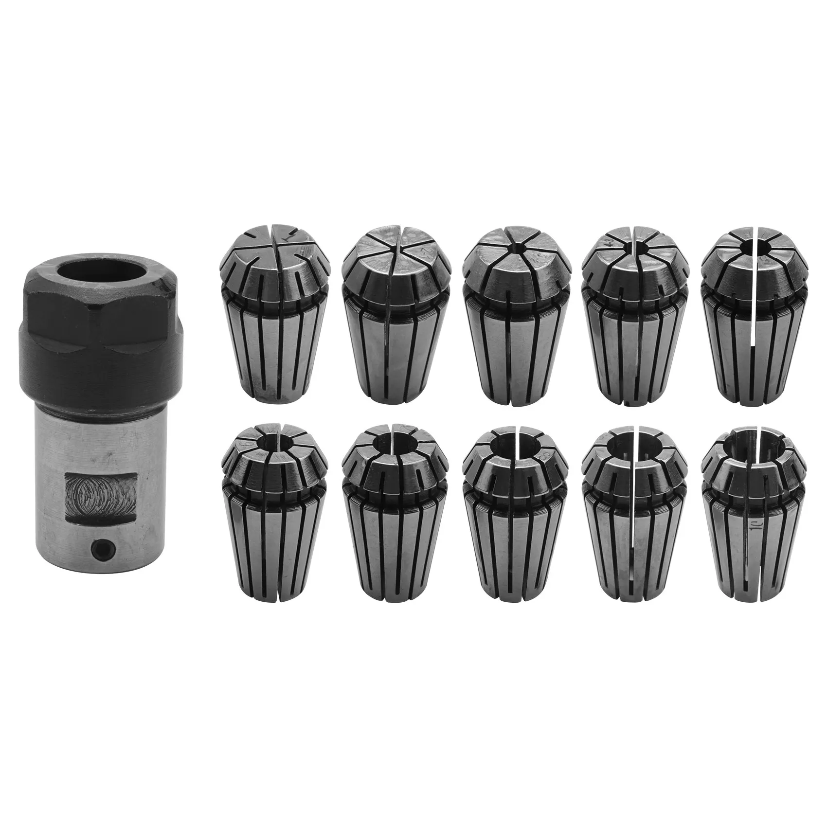 10Pcs Er16 Spring Collet + Motor Shaft 8Mm Extension Rod Holder Cnc Milling Lathe Tool Engraving Machine