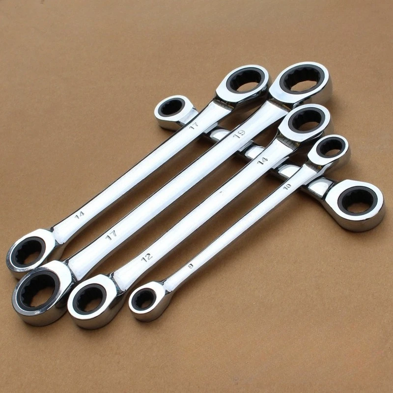 

Double-ended ratchet wrench, two-way labor-saving quick wrench, plum wrench car maintenance tool