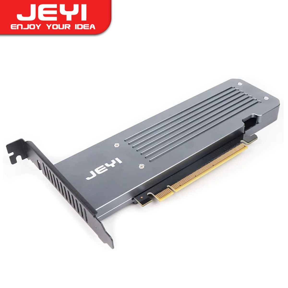 Плата расширения JEYI M.2 X16 PCIe 4,0 X4 с радиатором, поддерживает 4 NVMe M.2 2280 до 256 Гбит/с, поддерживает бифуркацию Raid