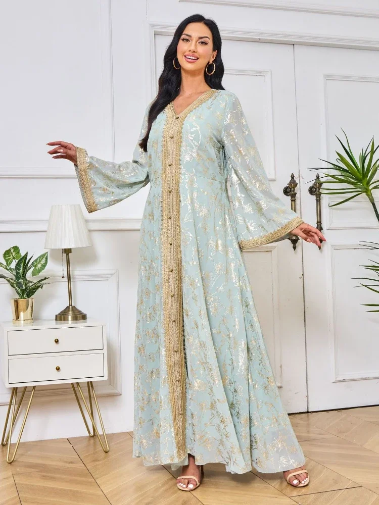 

Eid Morocco Abaya Party Dress Muslim Jalabiya Abayas Kaftans for Woman Dubai Luxury Islam Arab Long Dresses Robe Vestidos Caftan