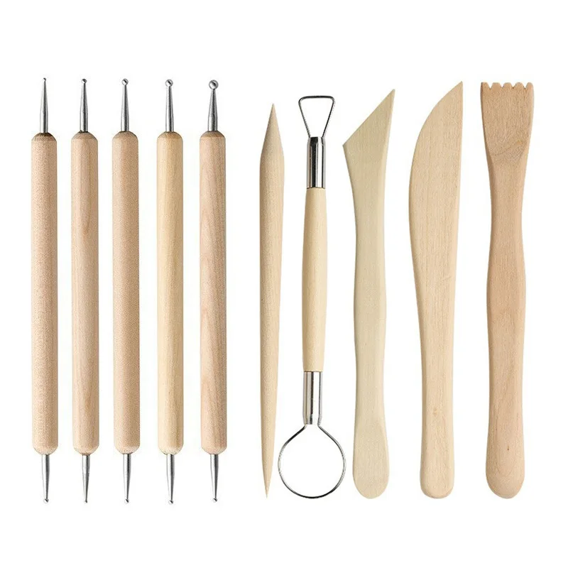 32Piece Ceramic Handcraft Tool Set，Clay ToolsdiyCarving Knife Stone Plastic Clay Soft Pottery Clay Sculpture Accessories with St