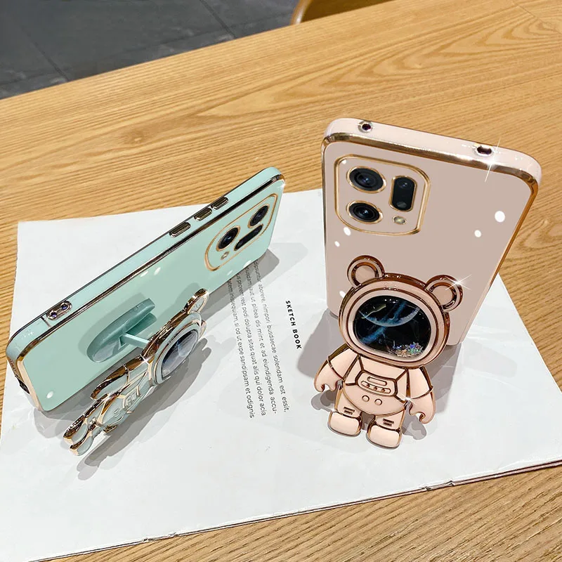 Cute Quicksand Space Bear Phone Case EVA For OPPOR17 15 Pro A93 91 72 71 59 58 57 55 53 52 39 37 35 32 15 9 5 Neo9 RealmeV23 F1S