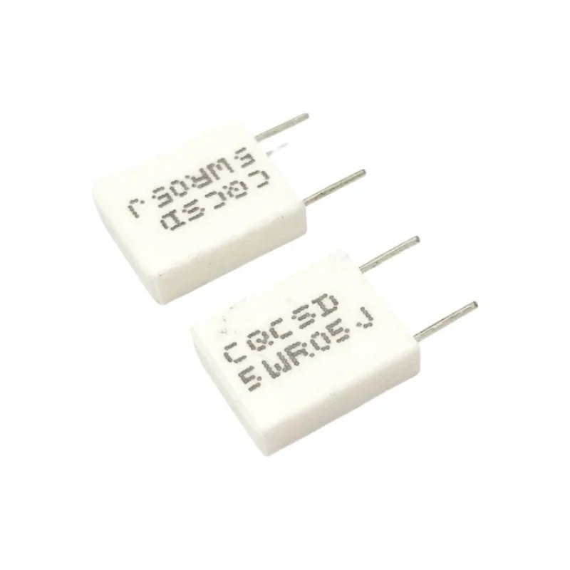 10PCS BPR56 5W 0.01R 0.015R 0.022R 0.025R 0.033R 0.047R Non-inductive Ceramic Cement Resistor 0.05 0.1 0.2 0.5 1 2 4.7 100 Ohm