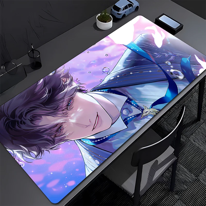 Mouse Pad PC Love And Deepspace Rafayel Desk Mouse Mat Laptop Gaming Accessories Cool Keyboard Pad Black And White HD Mousepad