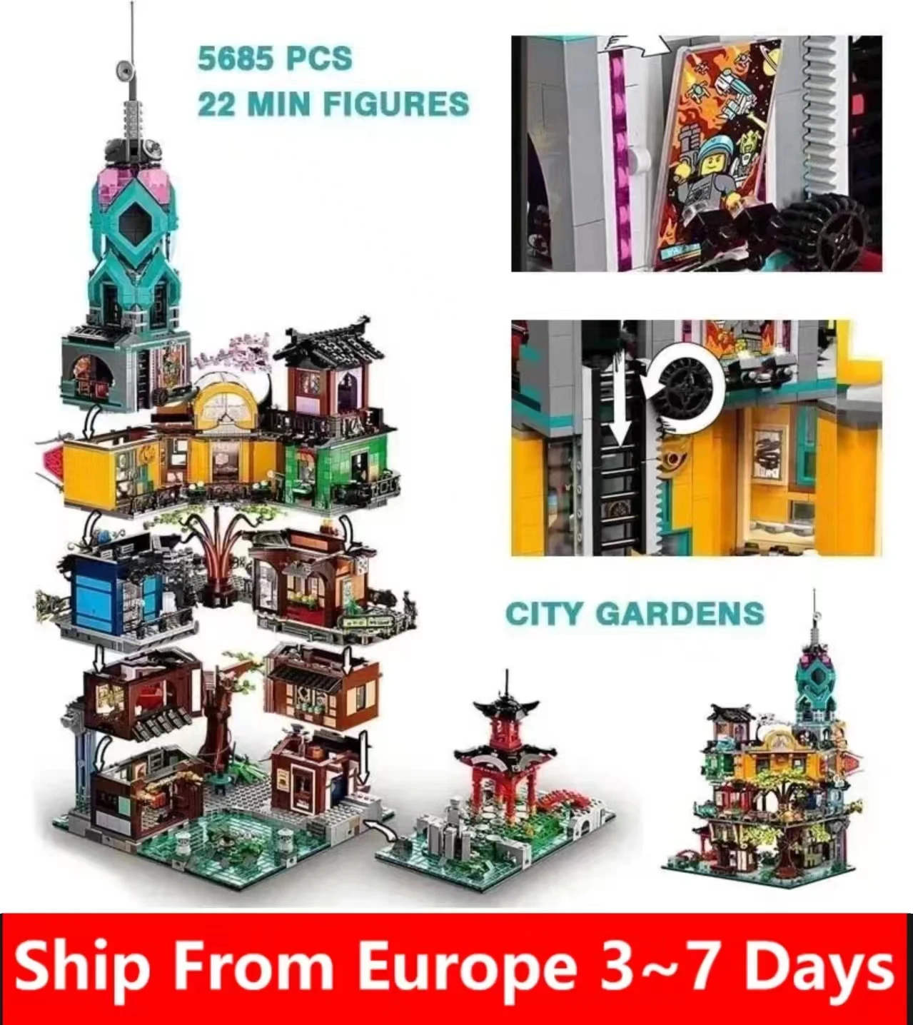 

71741 IN STOCK Compatible 71741 70620 City Gardens Building Blocks Bricks Kids Christmas Birthday Gift Toy X19006 06066 90039