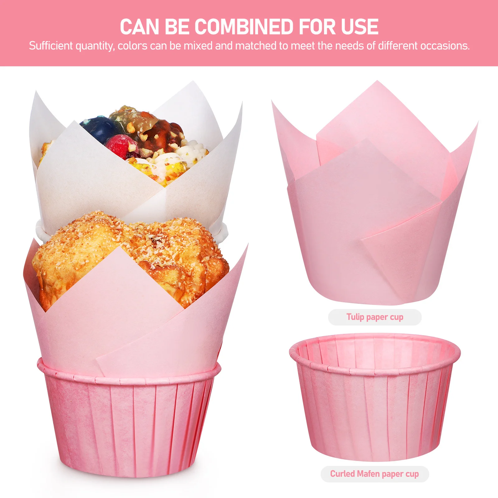 200 szt. Papierowych foremek do ciast, papilotki do pieczenia babeczek, muffinek, na wesele, urodziny, mini papilotki, jednorazowe foremki do pieczenia