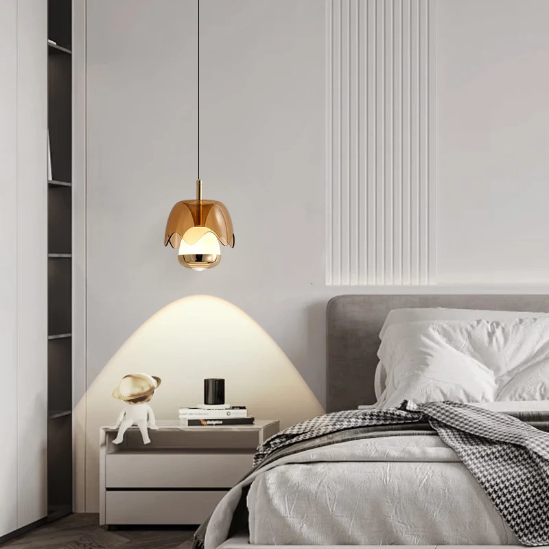 

Creative LED Bedside Pendant Light AC 110v 220v Modern Design Chandelier Suspension Luminaire Bedroom Living Dining Decor Lamp
