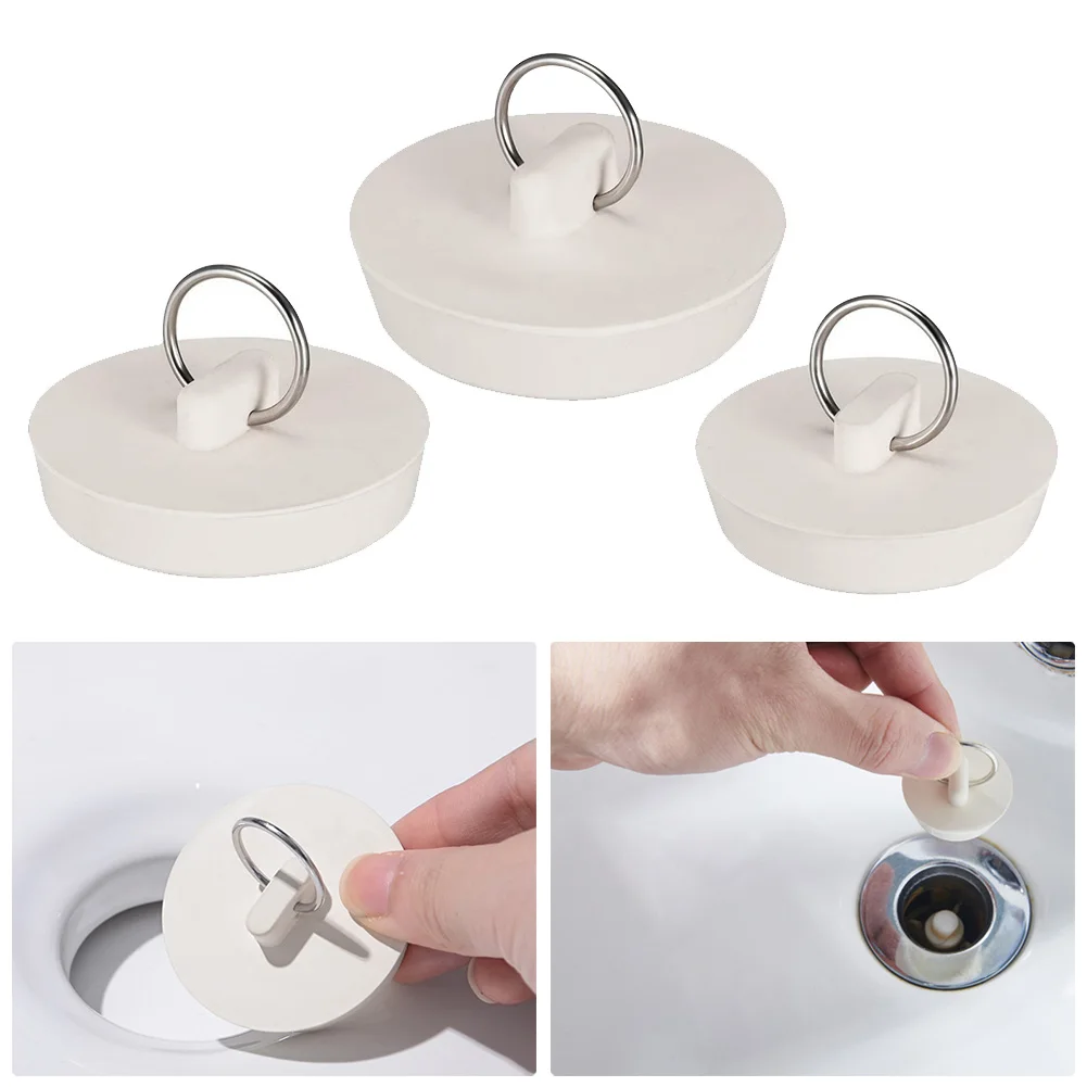 

1Set Drain Stopper Drain Stopper 3 Sizes 3Pcs 43mm/47mm/51mm Drain Stopper Plug Rubber Sink Stopper Sink Plug New