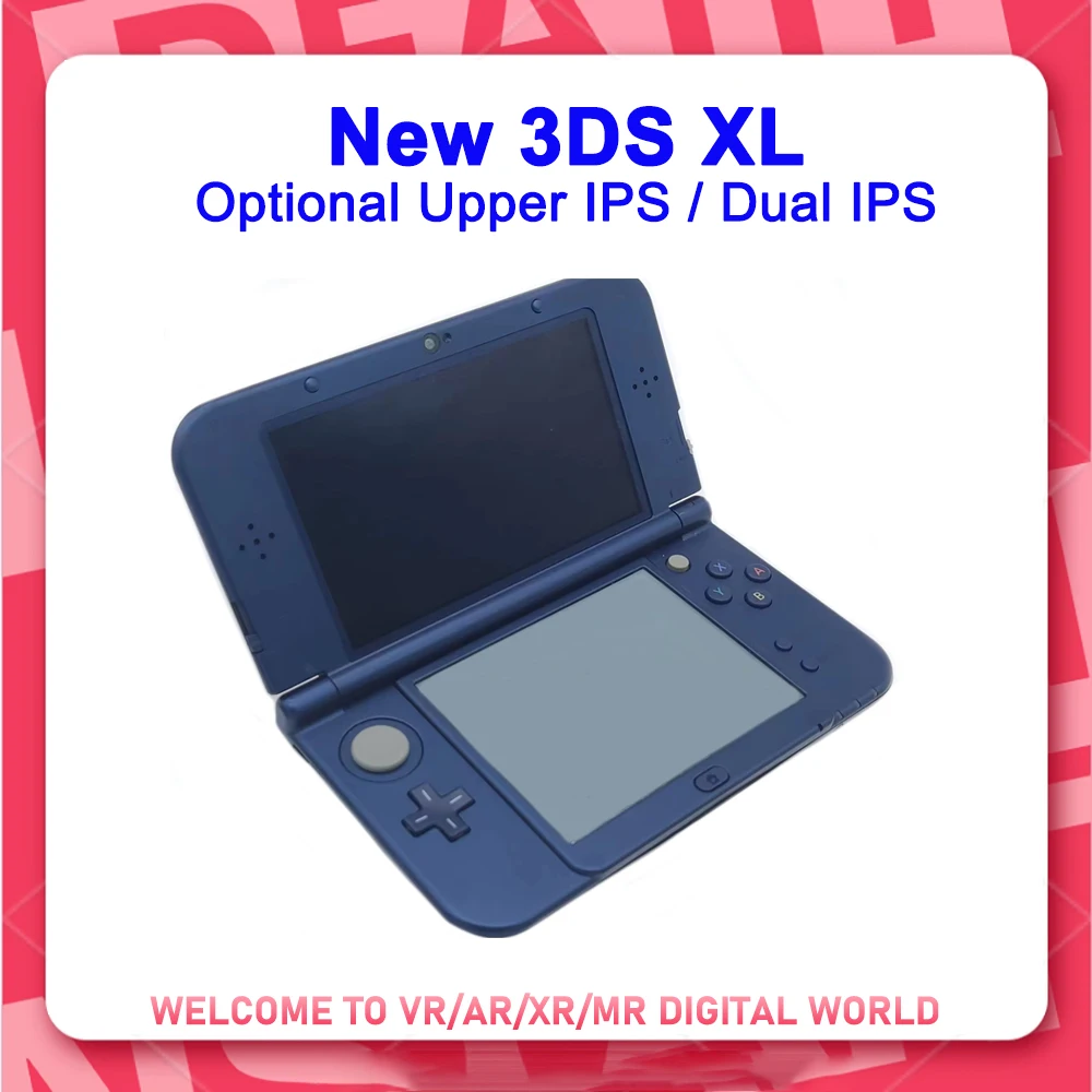 Refurbished Hacked NEW 3DS XL Game Console - Optional Dual IPS Screen / Upper IPS Screen / Free 3DS Game Library / Region Free