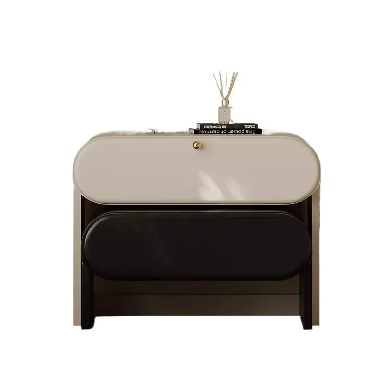 

Italian minimalist retractable bedside table designer creative storage storage bedroom home creative modern simplicity