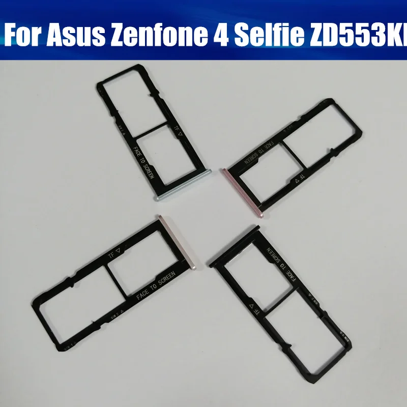 

Sim Card Tray Slot For Asus Zenfone 4 Selfie ZD553KL Genuine Micro SIM Card Adapter Holder Replacement Repair Parts Rose Gold