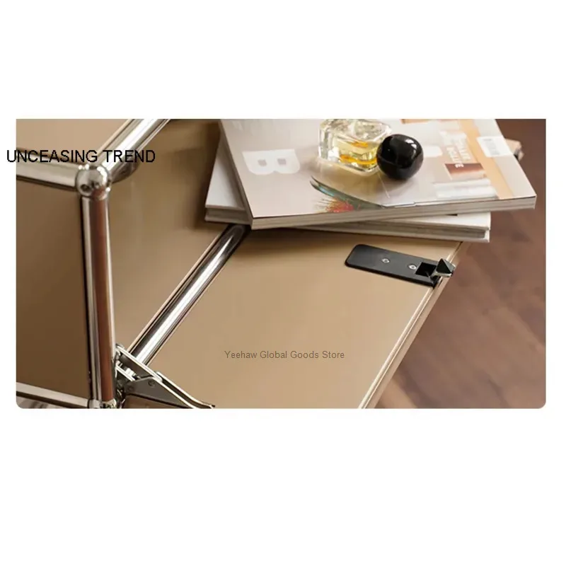 Schrank Nachttisch Modulares Modul DIY Haller Nachttischhalter Edelstahl Metallplatte für Wohnzimmer INS Polular