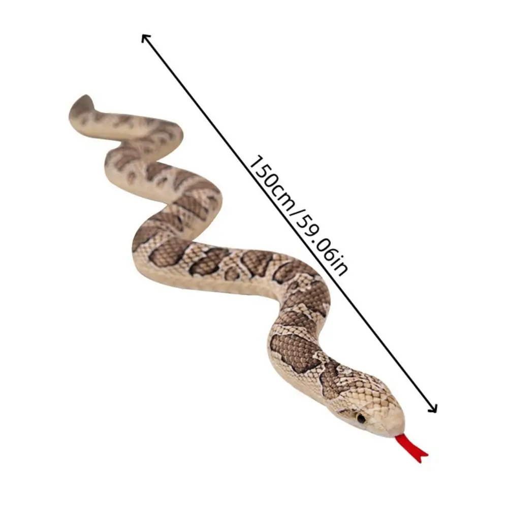 Realistico Boa Serpente Peluche Bambola di Pezza Modello Lungo Simulazione Serpenti Peluche in Bianco E Nero 100/150 cm Serpente farcito giocattolo