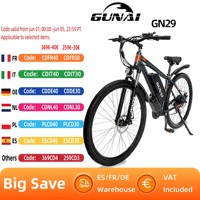 GUNAI GN29 Electric Bicycle City Electric Bike For Adult 29*2.1 inch Tires Ebike for Adult 48V 750W Motor15Ah Battery E-Bicycle