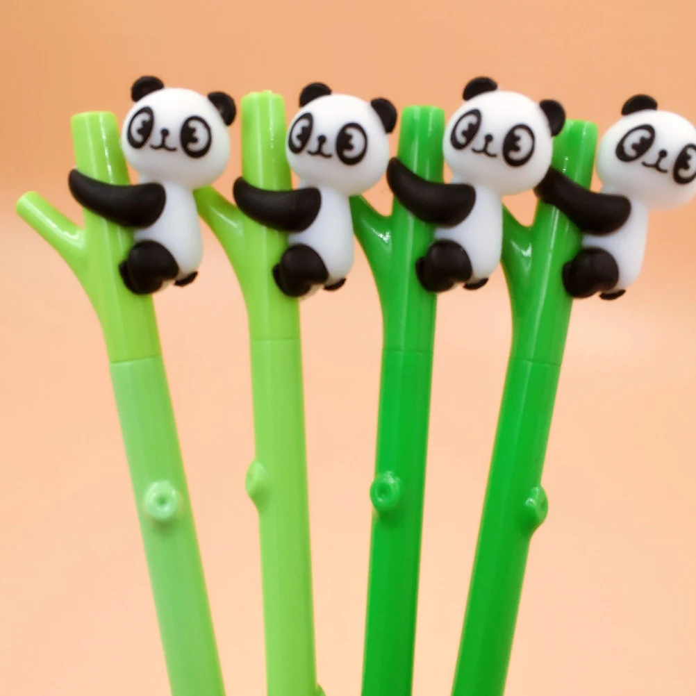

8 Pcs Panda Stationery Pen Gel Ink Pens Black Bamboo Christmas Gift Student Use
