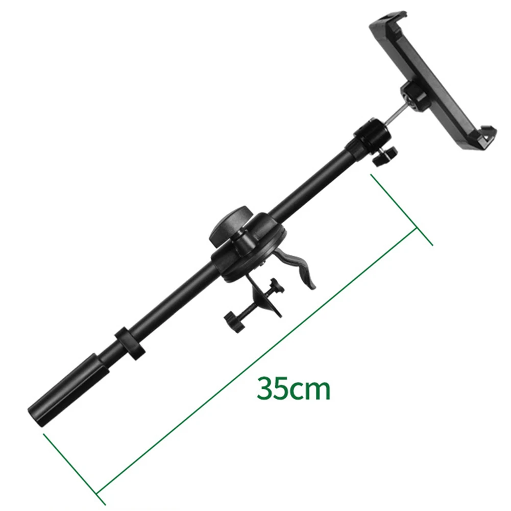 35CM Microphone Stand Crossbar Boom Metal Floor Short MIC Mobile Phone Ipad 360° Rotating Video Bracket Rotating Stand Holder