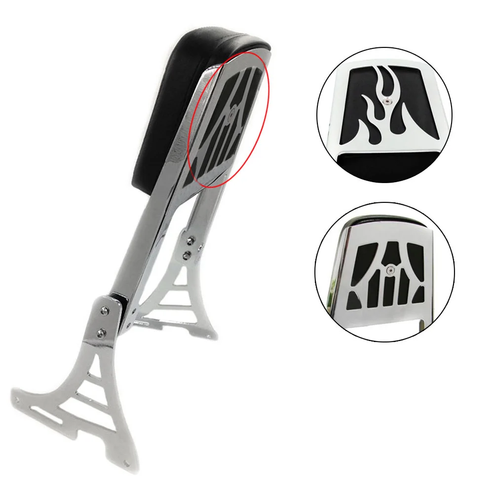 

Motorcycle Skull / Flame Backrest Sissy Bar fit For Harley Sportster XL883C XL883R XL1200R C S XLH883 XLH1200 Chrome / Black