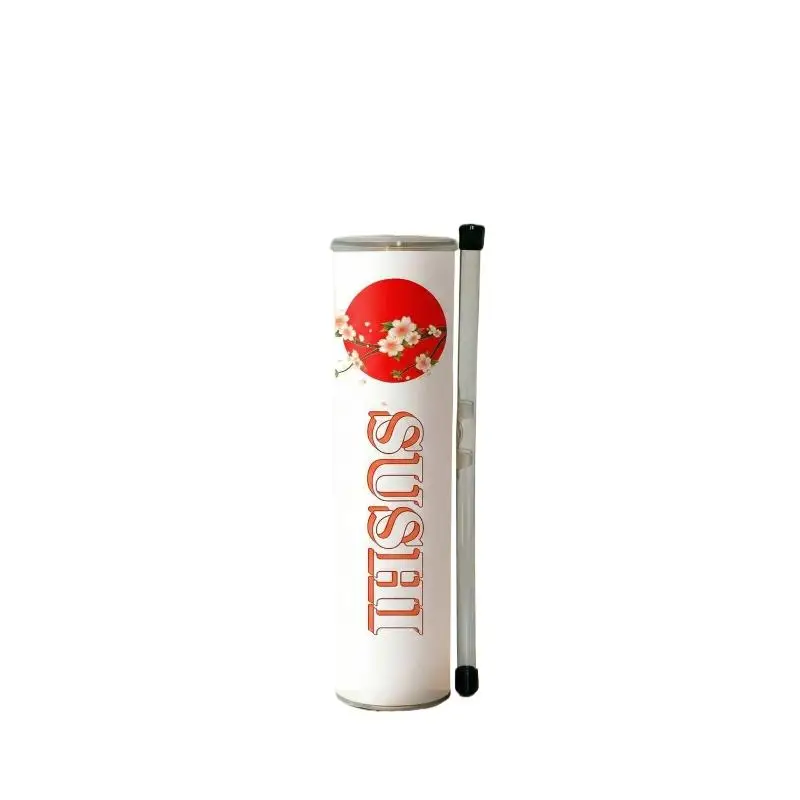 [New]Round Sushi Push Box With Sauce Straw Food Grade Sushi Mold Cone Push Up Paper Bucket Packaging Paper Box Bento Accessories