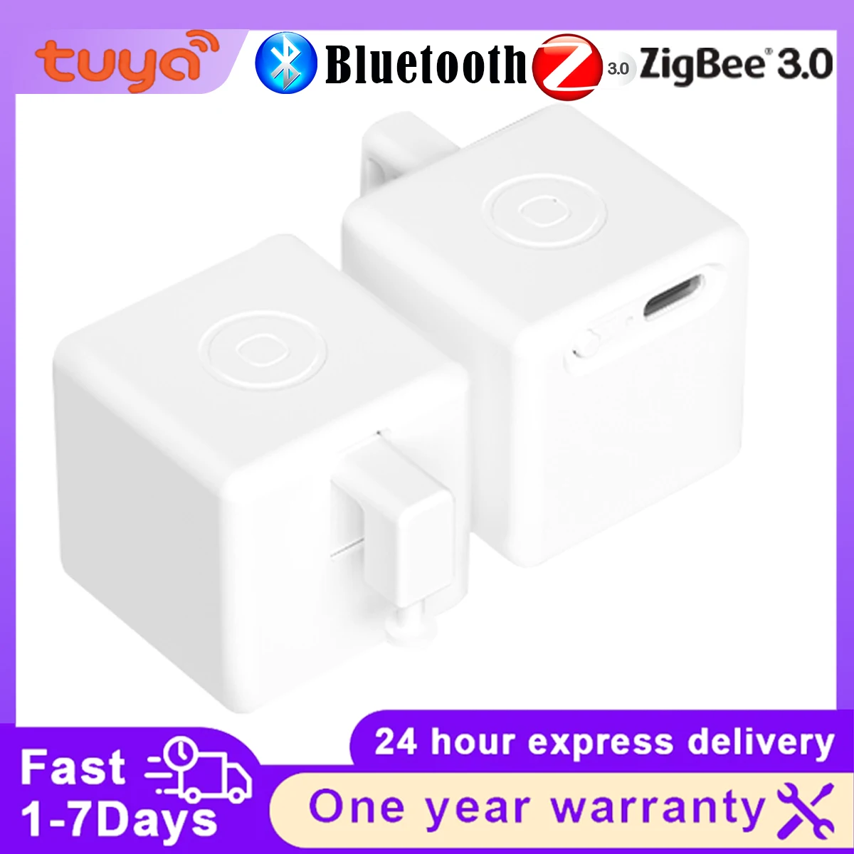 

Tuya Smart Zigbee Bluetooth Finger Robot Type-C Перезаряжаемый дистанционный робот для гаражных штор с кнопкой автоматизации с Alexa GoogleHome