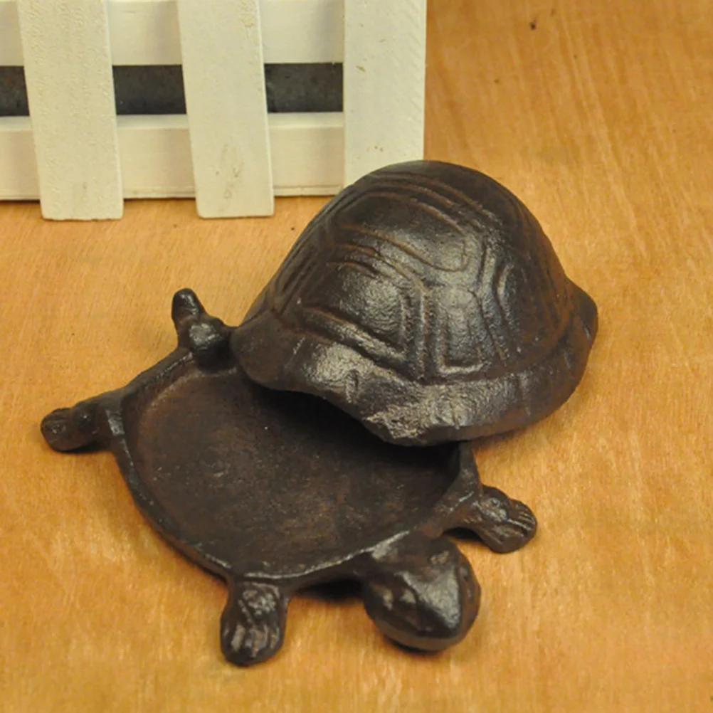 

Vintage Key Box Rustic Holder Turtle Hilder Storage Case European Style Decorative Turtle-shaped Realistic Design