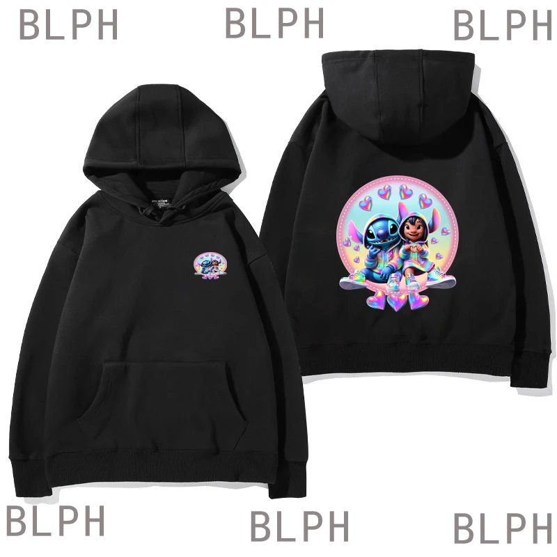 

Семейная одежда Disney Stitch в стиле Харадзюку, одинаковый свитер с принтом для взрослых и детей, одежда для родителей и детей для пар