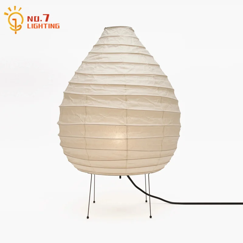 

Japanese Design Akari Noguchi Yong Table Lamp LED E27 Rice Paper Modern Light Fixtures Home Decor Living Room Bedroom Kitchen