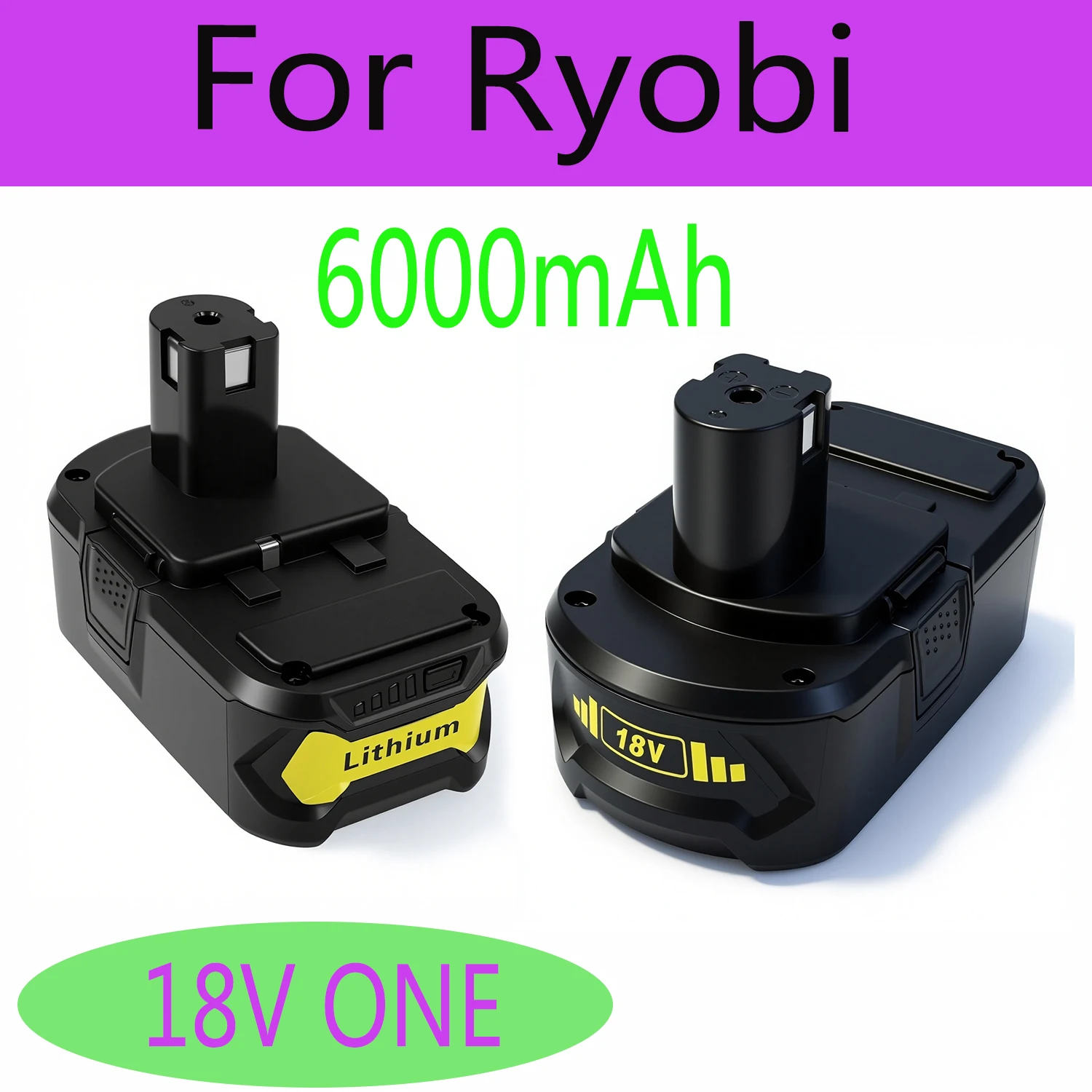 

Новый литий-ионный аккумулятор 6,0 Ач 18 В для аккумуляторного электроинструмента Ryobi ONE + P104 P107 RB18L50 RB18L20 P108, зарядное устройство 18 В