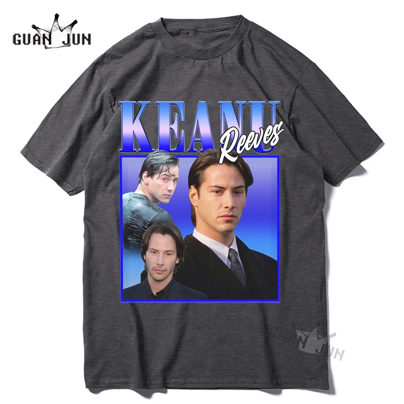 KEANU REEVES Homage T-shirt for Women Men\'s Graphic Print T Shirt Birthday Gift for Her Vintage 90s Nostalgia Short Sleeve Shirt