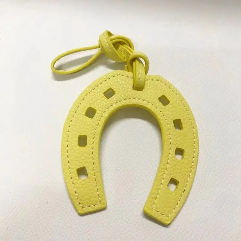 

New PU Leather Simple Horseshoe Pendant Horse Hoof Simple Fashion Bag Hangings Casual Purse Accessories Women