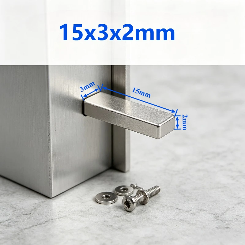 N35 15x3x2mm Rectangular Block Neodymium Magnet 15*3*2 mm Super Powerful Rare Earth Permanent Magnet for DIY & Industrial Use