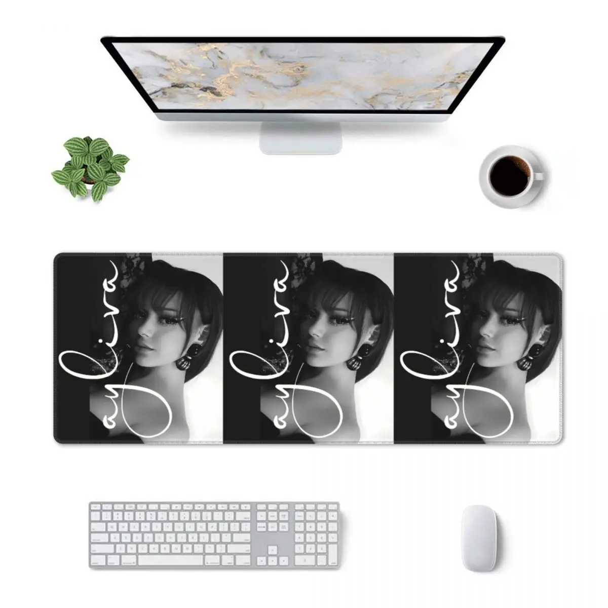 Large Mouse Pad Ayliva Cool Singer Handwritten Signature Poster Gamer PC Laptop Mats Keyboard Carpet Computer Gaming Desk Mat